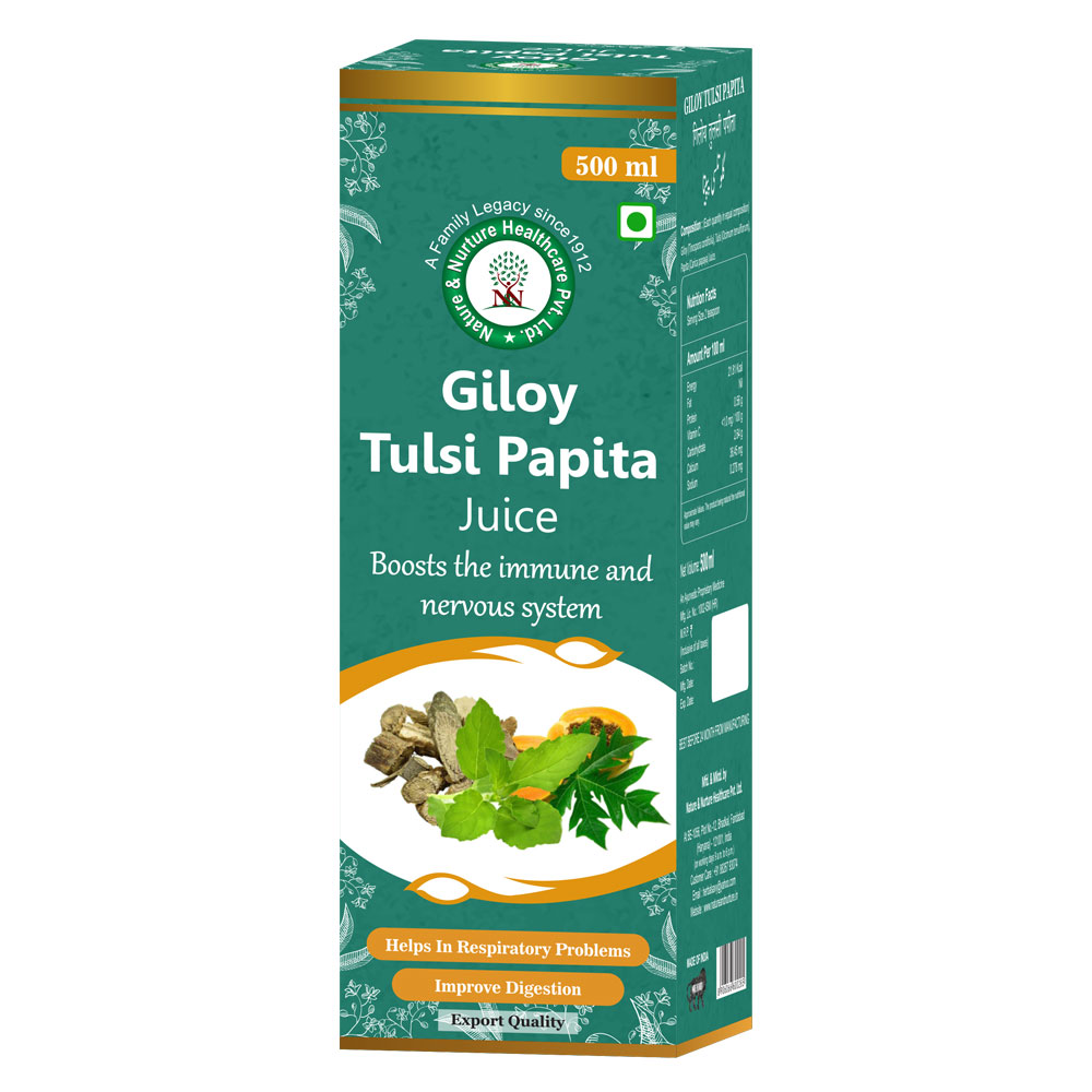 GILOY TULSI PAPITA JUICE 500 ML