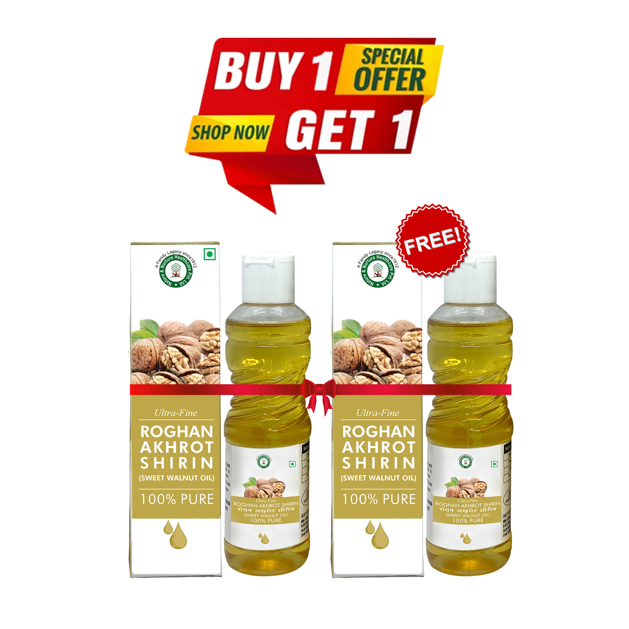 ROGHAN AKHROT SHIRIN | 25 ML | BUY 1 GET 1 FREE