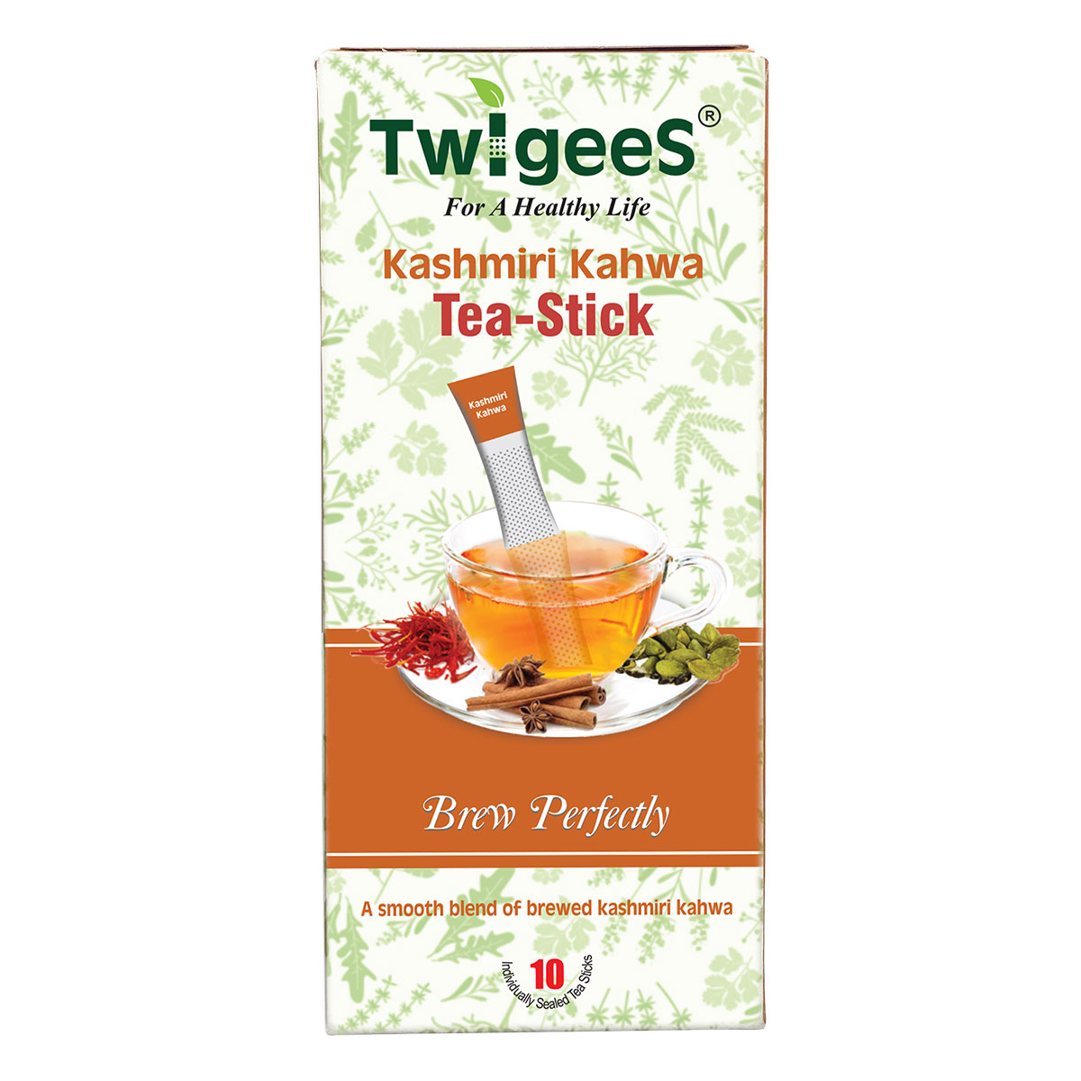 TWIGEES KASHMIRI KAHWA -10 TEA STICKS